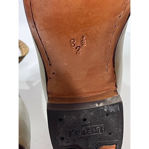 Lara La Espuela Botines Stone Leather Ankle Boots Men Size 8.5 Mexican Cowboy - Picture 11 of 16